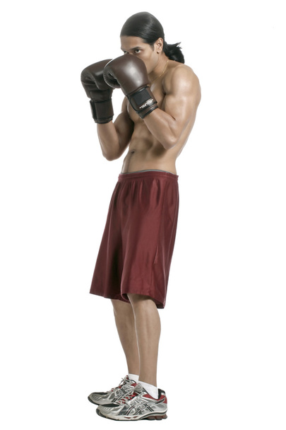 un boxeador masculino en topless
 - Foto, Imagen