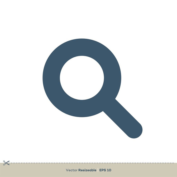 Magnifying Glass Icon Logo Template - Vector, Image