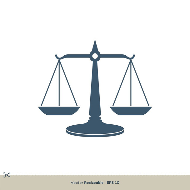 Κλίμακα του προτύπου λογότυπο δικαιοσύνης - Διάνυσμα, εικόνα