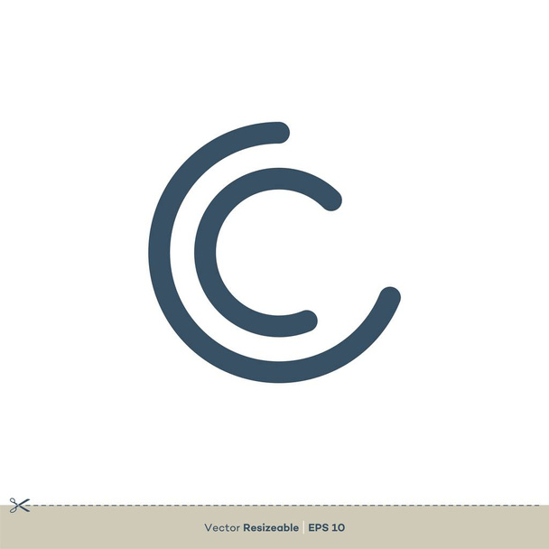 C Letter Lines Logo Template - Vector, Image
