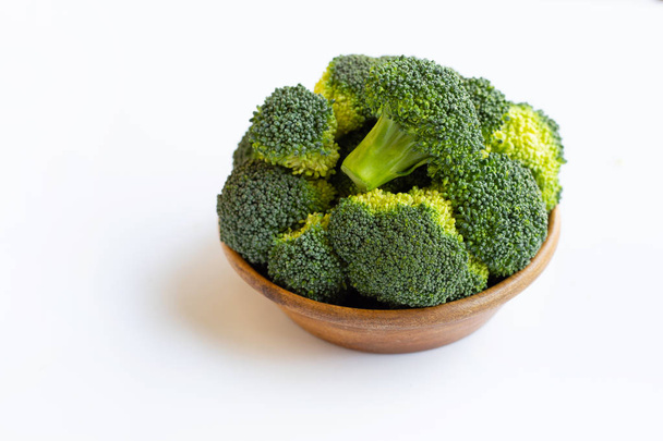 Healthy eating, Broccoli on white background.  - Φωτογραφία, εικόνα