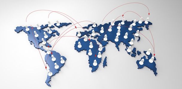соціальна мережа людина 3d на карті світу
 - Фото, зображення