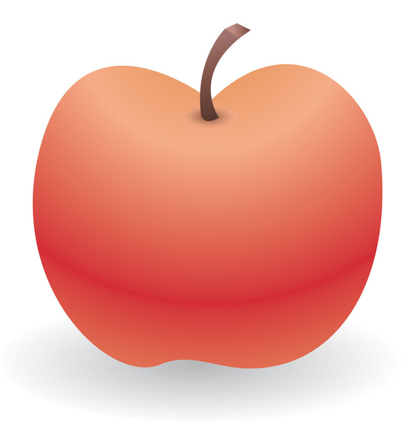Lone red apple - Vector, imagen