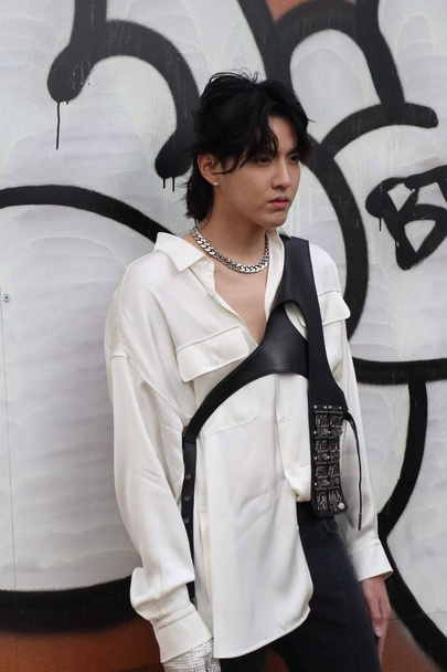 Chinese singer and actor Kris Wu or Wu Yifan attends the Louis Vuitton fashion show during the Paris Men's Fashion Week Fall/Winter 2019 in Paris, France, 17 January 2019. - Zdjęcie, obraz