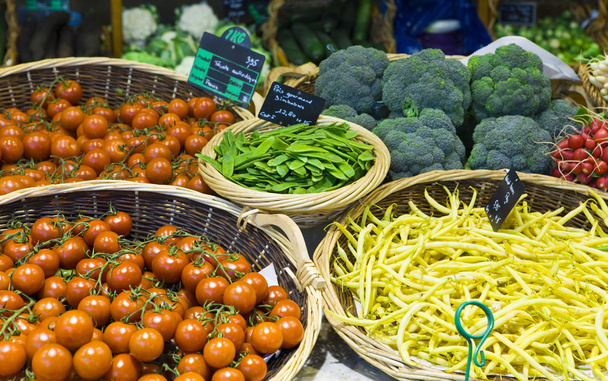 Vegetable numbers in the market - Valokuva, kuva