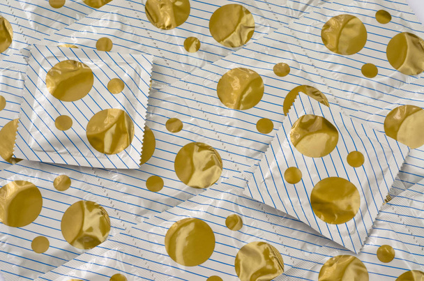 Achtergronden van condoom pakketten, evenals frames. - Foto, afbeelding