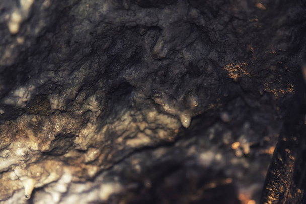 Close up of stalagmite forming in cave - Fotó, kép