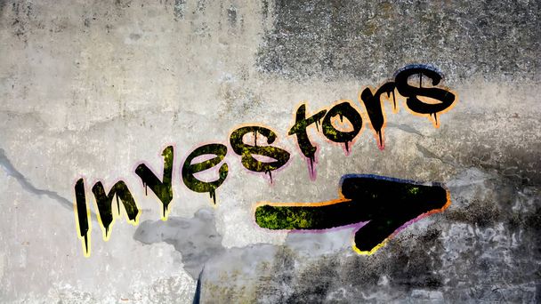 Wall graffiti a befektetők - Fotó, kép