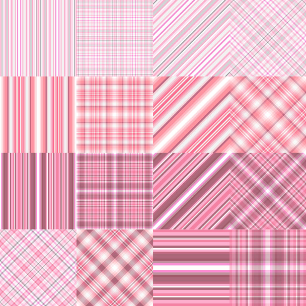 Conjunto abstracto diagonal rayado patrón sin costuras con tiras blancas, grises y rosadas, vector eps 10
 - Vector, imagen