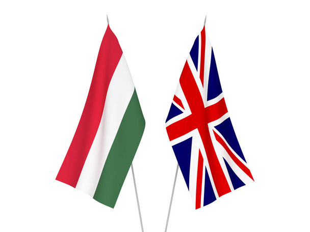 Great Britain and Hungary flags - Fotó, kép