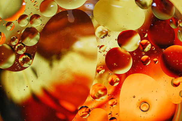 colorful background from water drops and oil - Foto, imagen