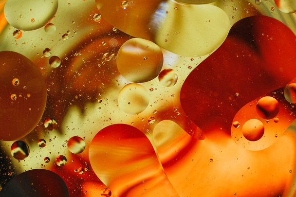 colorful background from water drops and oil - Foto, imagen