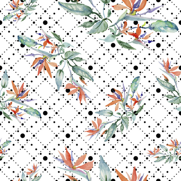 Bouquets floral botanical flower. Wild spring leaf isolated. Watercolor background illustration set. Watercolour drawing fashion aquarelle. Seamless background pattern. Fabric wallpaper print texture. - Фото, зображення