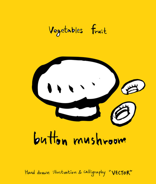 Hand drawn food ingredients - vegetable and fruit illustrations - vector - Vektor, Bild