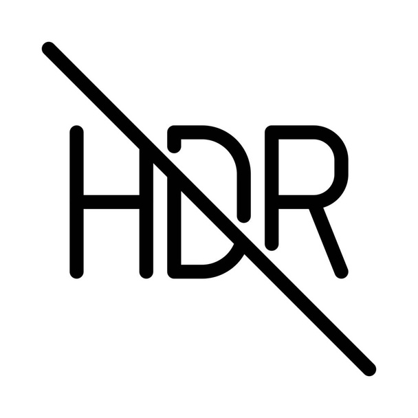 HDR-toiminto Pois eristetty valkoisella taustalla
 - Vektori, kuva