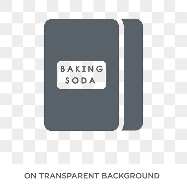 baking soda icon. Trendy flat vector baking soda icon on transparent background from Cleaning collection. High quality filled baking soda symbol use for web and mobile - Vector, Image