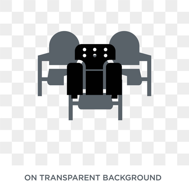 座席のアイコン。シネマ コレクションから透明な背景にトレンディなフラット ベクトル席アイコン。高品質いっぱい web や携帯電話の席のシンボルの使用 - ベクター画像