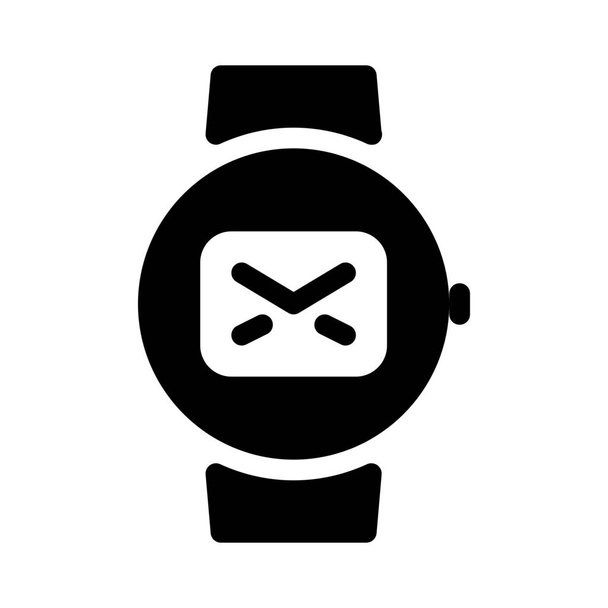 ilustracja wektorowa proste Smartwatch komunikat alertu - Wektor, obraz