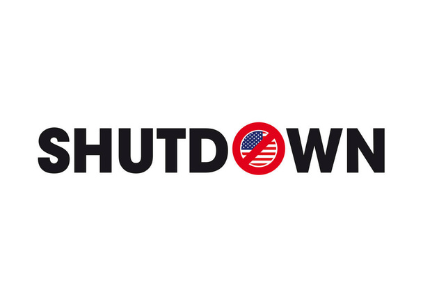 Shutdown - kormány shutdown az Egyesült Államokban - Vektor, kép