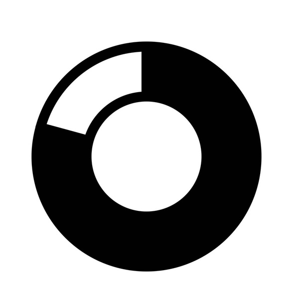 Graphique en beignet tranche icône isolée sur fond blanc
  - Vecteur, image