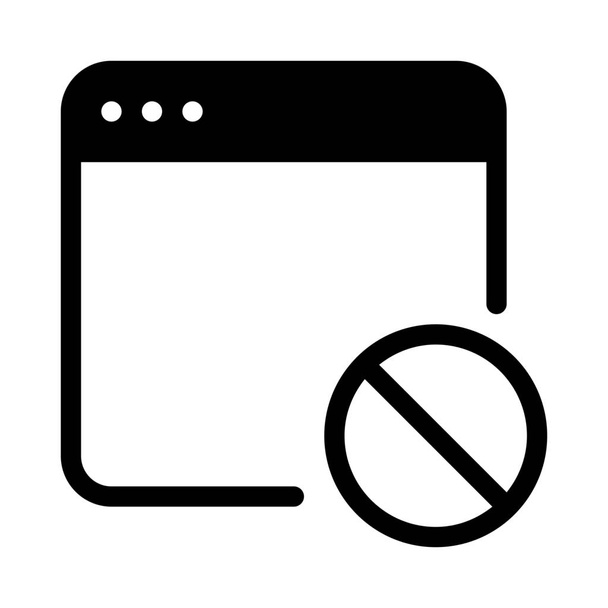 ikona ilustracja proste wektor witryny zablokowane treści - Wektor, obraz