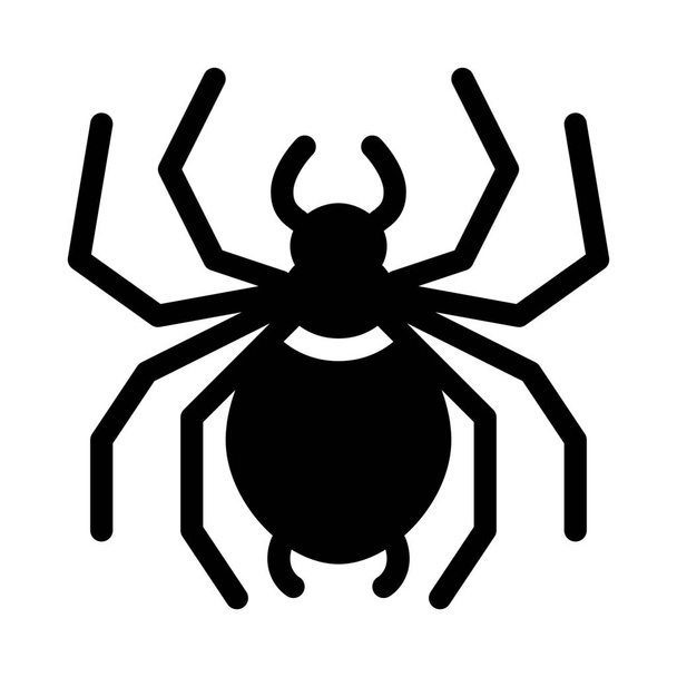 simple vector illustration of Eight leged Spider - Vetor, Imagem