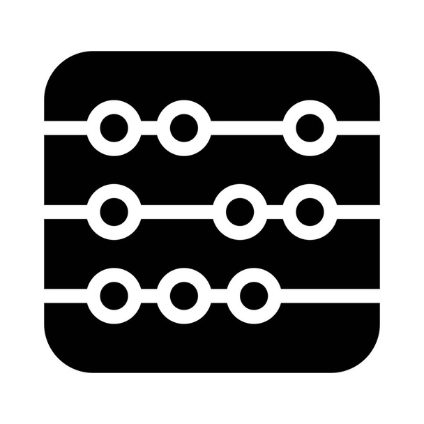 Abacus pictogram geïsoleerd op witte achtergrond  - Vector, afbeelding