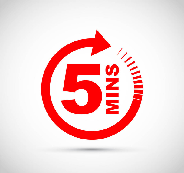 a five minutes icon - Vector, Image