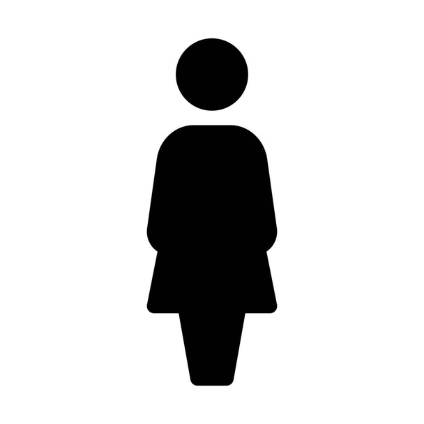 egyszerű vektoros illusztráció női fürdőszoba jelzőtábla - Vektor, kép