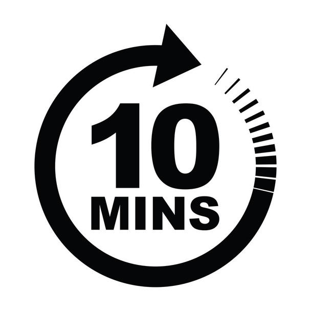 a ten minutes icon - Vector, Image