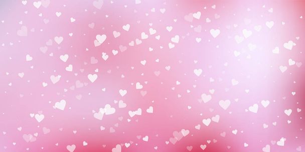 Le cœur blanc adore les confettis. Chute de la Saint-Valentin - Vecteur, image