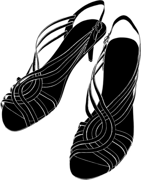 Zapatos Mujer Hermosa Sandalias Vector
 - Vector, Imagen