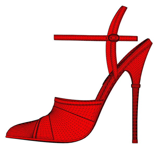 Beautiful Woman's Red Shoes Vector - Vector, Image