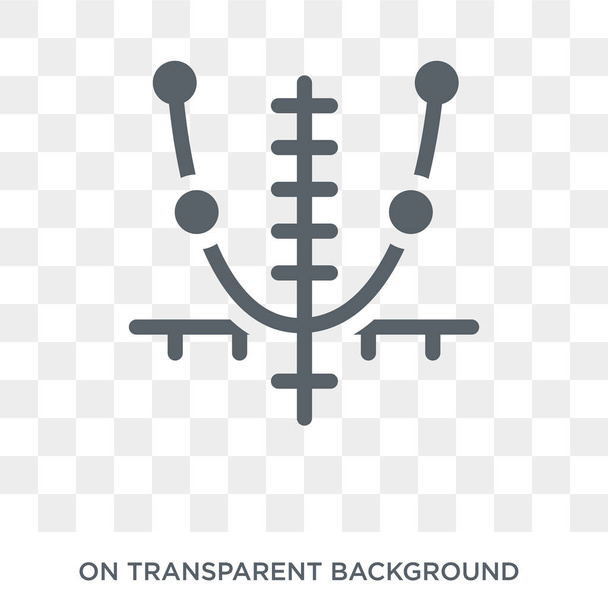 Tangent icon. Trendy flat vector Tangent icon on transparent background from Business and analytics collection. High quality filled Tangent symbol use for web and mobile - Vector, Image