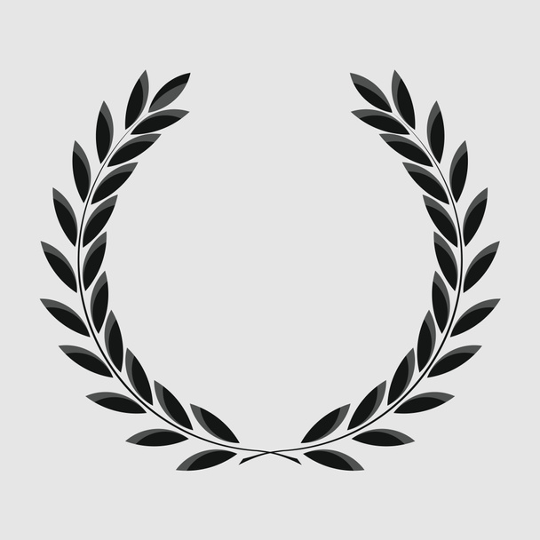 icon laurel wreath, spotrs design - illustration dark - Photo, Image
