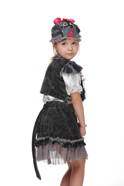 Pretty girl in a mouse costume for a masquerade - Fotoğraf, Görsel