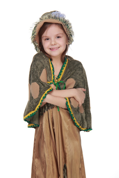 Charming little girl in a beautiful fancy dress - Zdjęcie, obraz