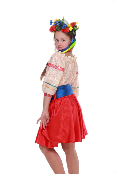Girl in traditional ukrainian costume - Fotoğraf, Görsel