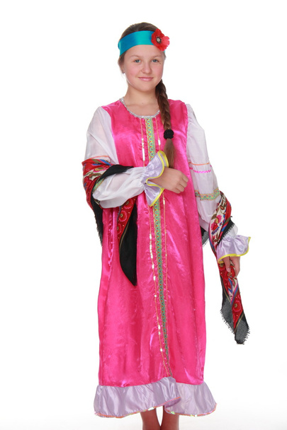 Girl in traditional Russian costume - Φωτογραφία, εικόνα