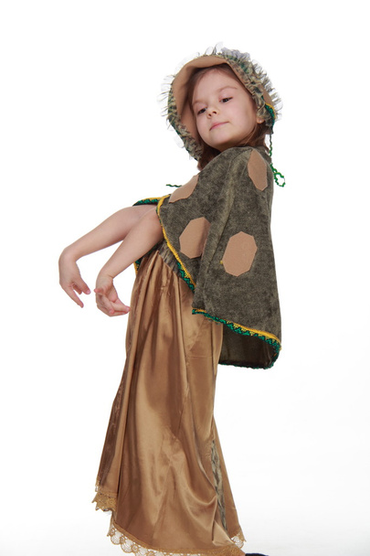 Charming little girl in a beautiful fancy dress - Фото, изображение