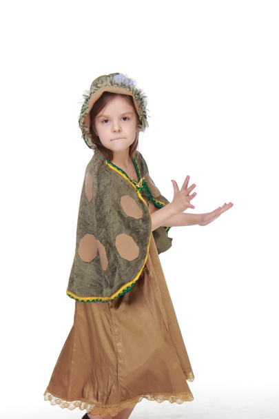 Charming little girl in a beautiful fancy dress - Фото, зображення
