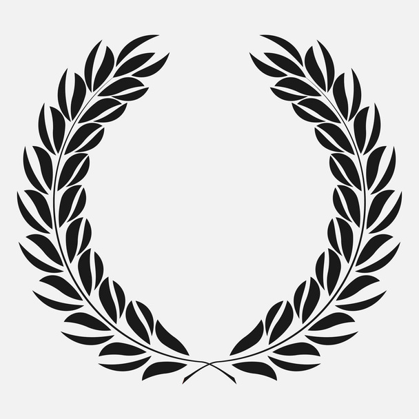 icona corona di alloro, disegno spotrs - illustrazione Nero
 - Foto, immagini