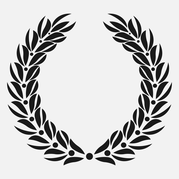 icon laurel wreath, spotrs design - vector illustration Black - Vector, Image