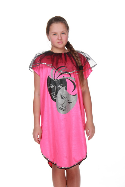 Girl in a pink dress - Zdjęcie, obraz
