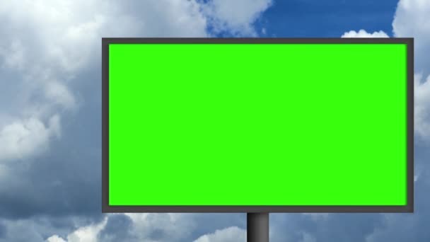 Billboard z zielonym ekranem - Materiał filmowy, wideo