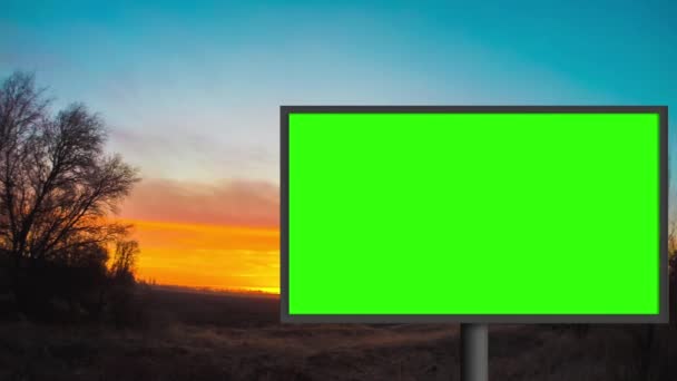 billboard with a green screen - Footage, Video