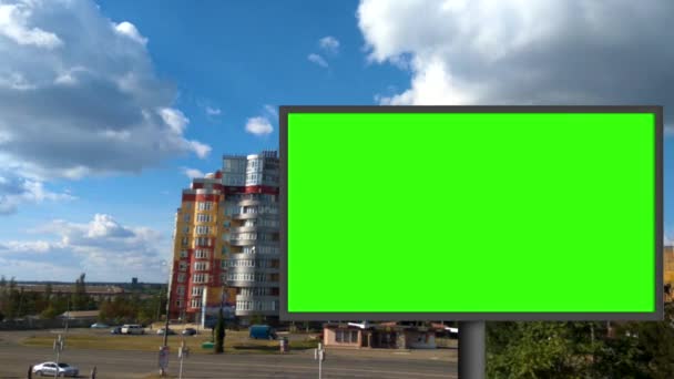 Plakatwand mit grünem Bildschirm - Filmmaterial, Video