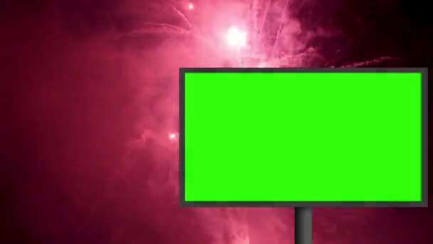 tabellone per le affissioni con uno schermo verde - Filmati, video
