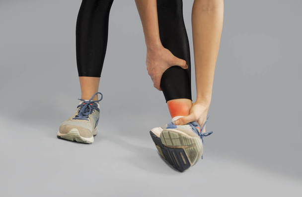 foot injury close up np isolated background. Health concept - Φωτογραφία, εικόνα