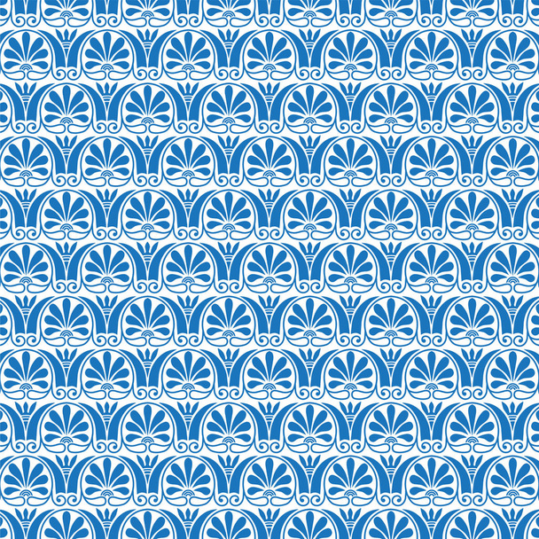 Blue and white greek pattern - Διάνυσμα, εικόνα